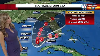 Tropical Storm Eta: 1 a.m. Monday advisory