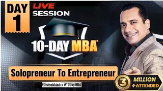 Biggest Program || 10 Day MBA | Day-1  Dr Vivek Bindra || Controversy || Sandeep Maheshwari
