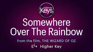 Somewhere Over The Rainbow ..... Eb+  Higher Key ..... Karaoke Piano with Lyrics