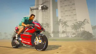 GTA: Vice City Remastered 2020 Stealing LUXURY BIKE DUCATI With Tommy Vercetti (Real Life Bikes)