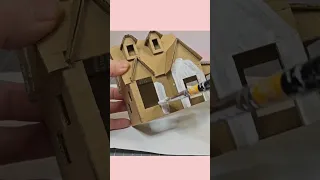 How to make a DIY miniature house made of cardboard #cardboard