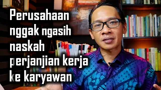 Jika Perusahaan Tidak Memberikan Naskah Perjanjian Kerja Ke Karyawan