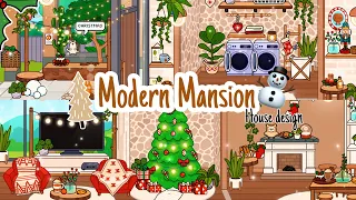 Toca Boca ❄️ Modern Mansion Makeover christmas | Speed Build Toca wolrd