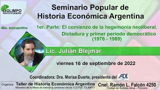 4 -  El comienzo de la hegemonía neoliberal.   Dictadura y primer período democrático (1976 -  1989)