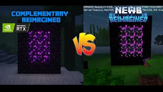 Newb x reimagined VS Compplementary reimagined Shaders best shaders for minecraft 1.20