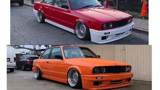 Bagged E30 Euro Spec full wrap color change ( 3M 2080 series orange)