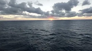 Sunrise from a ship on the Atlantic