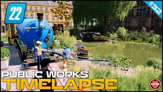 🚧 Filling Up A Pond With Water From A Tanker Trailer ⭐ FS22 City Public Works Timelapse