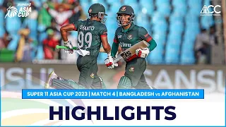 Super11 Asia Cup 2023 | Match 4 Bangladesh vs Afghanistan Highlights | SR SPORTS 24