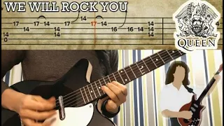 WE WILL ROCK YOU - Queen (Solo Lesson - TABS)