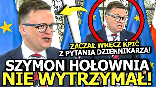 SZYMON HOŁOWNIA AŻ ZAKPIŁ GDY USŁYSZAŁ TO PYTANIE OD DZIENNIKARZA TVP! PRZESADZIŁ?