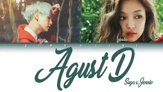 How Would SUGA and JENNIE sing 'AGUST D' by SUGA(Color Lyrics Eng/Rom/Han)(FANMADE)