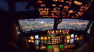 Aterrizaje grabado desde la cabina de un avión