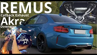 BMW M2 F87 Loud Sound | REMUS Exhaust | Akrapovič Downpipe | Drifts | Cold Start | Revs | Fly-Bys