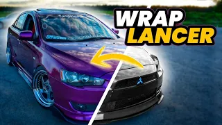 Convirtiendo un Mitsubishi LANCER aburrido / RADICAL cambio de color con WRAP VINYL 😱 Houston