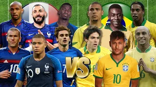 France Legends 🆚 Brazil Legends 🔥 Mbappe, Kaka,  Neymar,  Benzema 💪