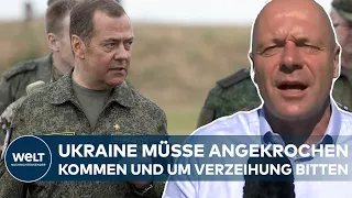 PUTINS KRIEG: Medwedew spottet über Friedensgespräche - Ukraine ein kaputter Staat | WELT Analyse