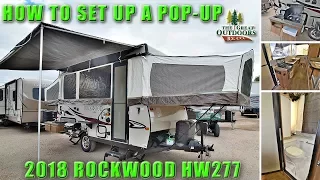 How To Popup 2018 ROCKWOOD HW277 High Wall Folding Tent Setup Walkthrough RV Camper Colorado Dealer