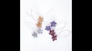 Bead Weaving Tutorial:  Tiny Star Earrings