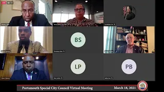 City Council Special Virtual Meeting March 18, 2021 Portsmouth Virginia