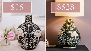 HIGH END THRIFT FLIP DIY | ANTHROPOLOGIE LAMP DUPE | THE LOOK FOR LESS CHALLENGE