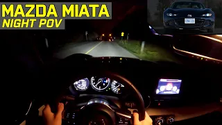 LAUNCH + LED LIGHT TEST! - 2021 Mazda MX-5 Miata RF - Night POV Test Drive