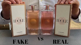 Fake vs Real Lancôme Idôle Aura EDP Perfume 100 ml