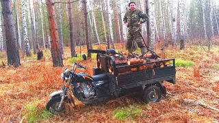 СБОР И ТОПЛЕНИЕ СИБИРСКОЙ СЕРЫ. ГРУЗИМ ВАЛЕЖНИК В КИТАЙСКИЙ ТРИЦИКЛ.