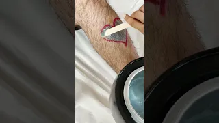 Waxing a HEART on boyfriend’s leg