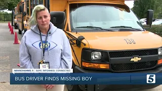 Bus driver finds missing boy