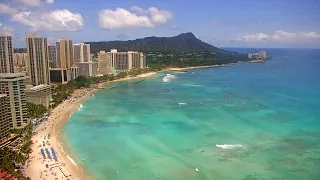 Live stream at the Marriott International’s Sheraton Waikiki Cam. Waikiki beach, Oahu.