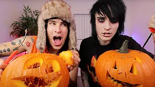 Emos *Attempting* to Carve Halloween Pumpkins