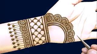 रमजान ईद स्पेशल आसान मेहंदी डिजाइन||अरेबिक हिना मेहंदी लगाना सीखें||Ramzan Eid simple Arabic henna