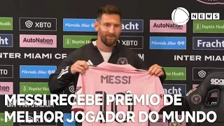 Lionel Messi recebe prêmio de melhor jogador do mundo