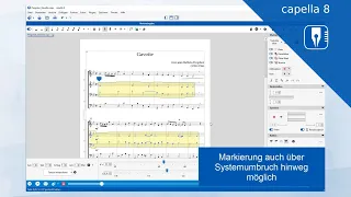 capella 8 - Markierungen