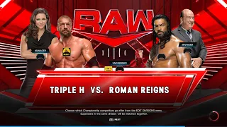WWE 2k23 T TRIPLE VS. ROMAN REIGNS