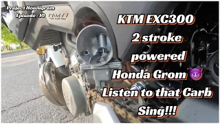 Monkey Bike powered by a 2 stroke KTM EXC 300cc /// Project Hoonigrom Honda Grom MSX125