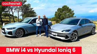 Duelo de eléctricos: BMW i4 vs Hyundai Ioniq 6 | Comparativa / Test / Review en español | coches.net