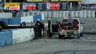 IMSA Prototype Challenge 2017. Sebring International Raceway. Joel Janco Hard Crash