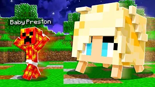 20 Ways to Prank BABY PRESTON in Minecraft!