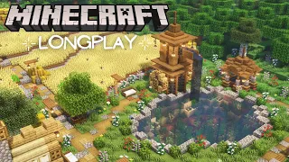 Minecraft Survival - Relaxing Longplay, Peaceful Pond and Well Design (No Commentary) 1.18 (#4)