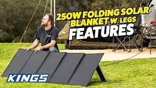 Adventure Kings 250W Folding Solar Blanket Features