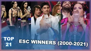 MY TOP 21 Eurovision WINNERS (2000-2021)