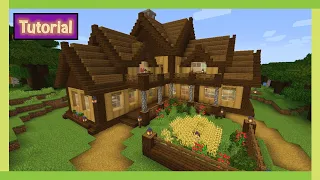 Minecraft Tutorial | How to Build a Large Oak Wood Survival Starter House