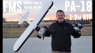 FMS - PA-18 RTF - 1.3m - Unbox, Build, & Radio Setup