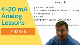 4-20mA Analog Scaling with y=mx+b Slope Intercept Explained