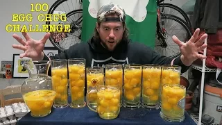 The 100 Raw Egg Chug Challenge | L.A. BEAST