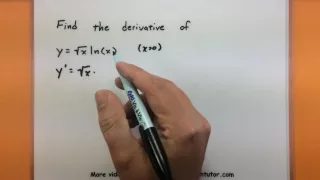 Calculus - Finding the derivative with ln(x)