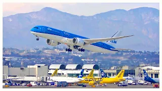 [4K] KLM BOEING 787-9 DREAMLINER LAX DEPARTURE - PLANE SPOTTING - SEPTEMBER 2019