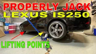 How to Jack Lift Lexus IS250 IS350 IS-F without Bending Seam Weld | Jacking Points | Jackstand